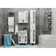 Тумба с раковиной белый глянец 54 см Onika Кристалл 105550 + UM-ERI55/1