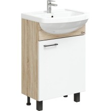 Тумба с раковиной дуб сонома/белый матовый 52 см Onika Эко 105208 + 1.3120.1.S00.11B.0