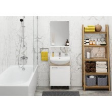 Тумба с раковиной дуб сонома/белый матовый 52 см Onika Эко 105208 + 1.3120.1.S00.11B.0