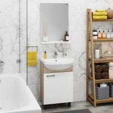 Тумба с раковиной дуб сонома/белый матовый 52 см Onika Эко 105208 + 1.3120.1.S00.11B.0