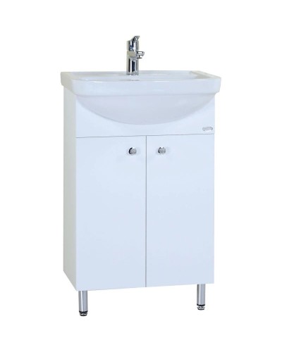 Тумба с раковиной белый глянец 52 см разборная Onika Крит 105206 + 1.3120.1.S00.11B.0