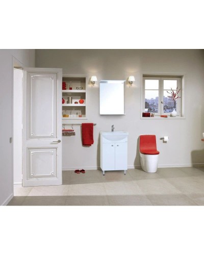 Тумба с раковиной белый глянец 52 см разборная Onika Крит 105206 + 1.3120.1.S00.11B.0