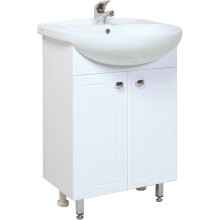 Тумба с раковиной белый глянец 50 см Onika Канны 105003 + 1WH110243