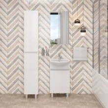 Тумба с раковиной белый глянец 46 см Onika Милтон 104510 + 4620008192741