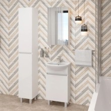 Тумба с раковиной белый глянец 46 см Onika Милтон 104510 + 4620008192741