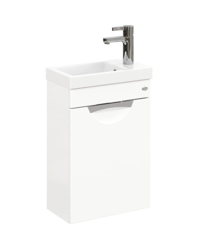 Тумба с раковиной белый глянец 40 см Onika Комо 104005 + UM-COM40/1