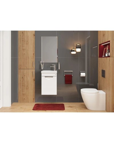 Тумба с раковиной белый глянец 40 см Onika Комо 104005 + UM-COM40/1