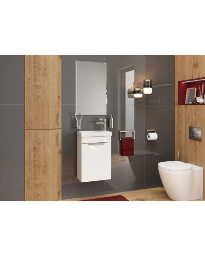 Тумба с раковиной белый глянец 40 см Onika Комо 104005 + UM-COM40/1