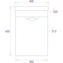 Тумба с раковиной белый глянец 40 см Onika Комо 104005 + UM-COM40/1