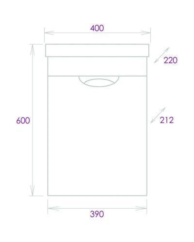 Тумба с раковиной белый глянец 40 см Onika Комо 104005 + UM-COM40/1