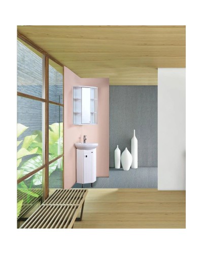 Тумба с раковиной белый глянец 33х33 см Onika Малютка 103301 + 1.3130.9.S00.10B.0