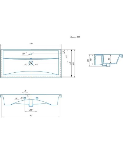 Тумба с раковиной дуб сонома/белый матовый 101,2 см Onika Тимбер 110011 + 4640021065204
