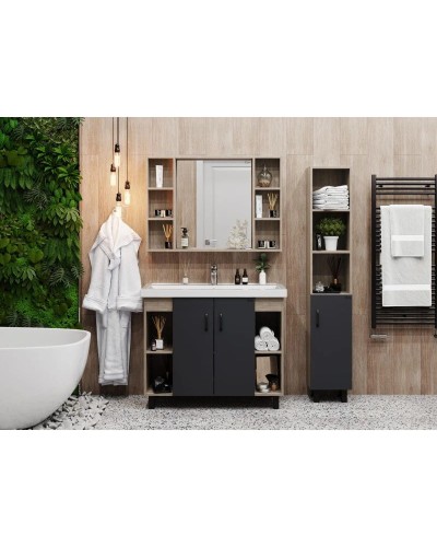 Тумба с раковиной дуб сонома/серый матовый 101,2 см Onika Тимбер 110010 + 4640021065204