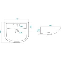 Тумба с раковиной белый 51 см ASB-Mebel Мессина