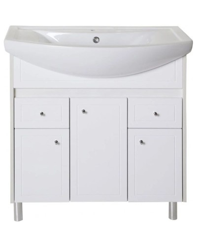 Тумба с раковиной белое дерево 80 см ASB-Mebel Орхидея