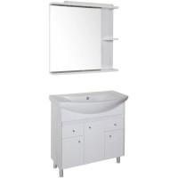 Тумба с раковиной белое дерево 80 см ASB-Mebel Орхидея