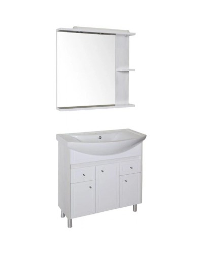 Тумба с раковиной белое дерево 80 см ASB-Mebel Орхидея