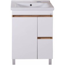 Тумба с раковиной белый/дуб золотой 60,5 см ASB-Mebel Марко