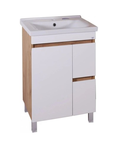 Тумба с раковиной белый/дуб золотой 60,5 см ASB-Mebel Марко