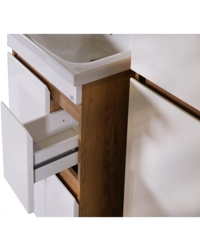 Тумба с раковиной белый/дуб золотой 60,5 см ASB-Mebel Марко