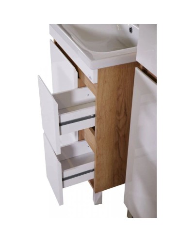 Тумба с раковиной белый/дуб золотой 60,5 см ASB-Mebel Марко