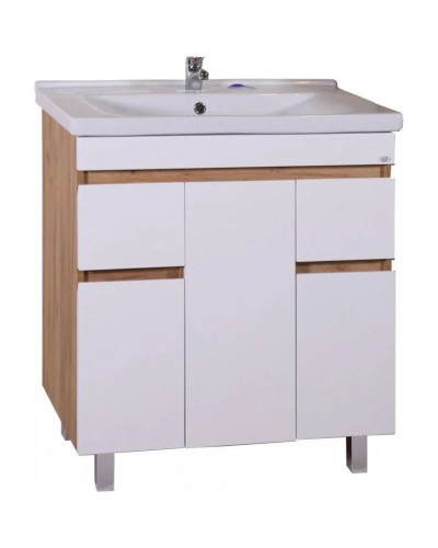 Тумба с раковиной белый/дуб золотой 80,5 см ASB-Mebel Марко