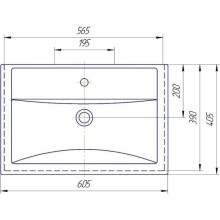 Тумба с раковиной ясень белый 60,5 см ASB-Mebel Коста