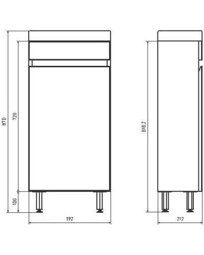 Тумба с раковиной белый 40 см ASB-Mebel Бари