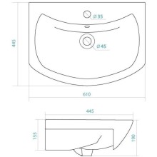 Тумба с раковиной белый 61 см ASB-Mebel Грета
