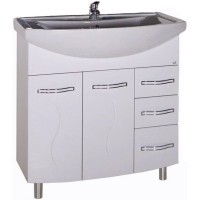 Тумба с раковиной белый 80 см ASB-Mebel Грета