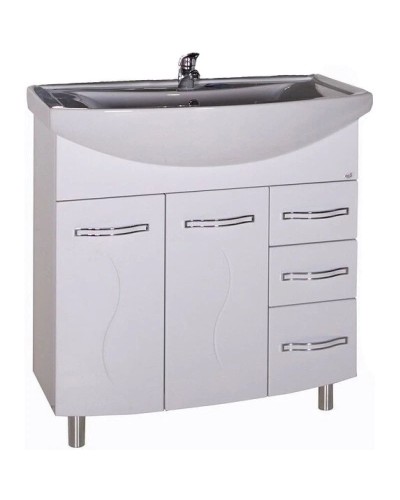 Тумба с раковиной белый 80 см ASB-Mebel Грета