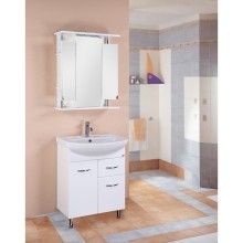 Тумба с раковиной белый глянец 66,5 см Onika Стелла 106503 + 1WH110174