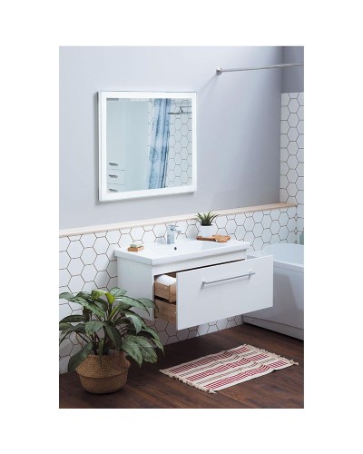 Тумба под раковину Dreja Big Inn 65 77.0201W подвесная Белый глянец