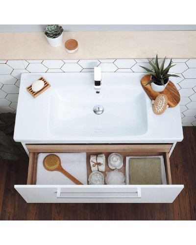 Тумба под раковину Dreja Big Inn 65 77.0201W подвесная Белый глянец