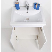 Тумба с раковиной Orange Таис 60 Ta-60TUW+RA напольная Белый глянец