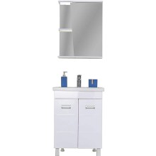 Тумба с раковиной Orange Таис 60 Ta-60TUW+RA напольная Белый глянец