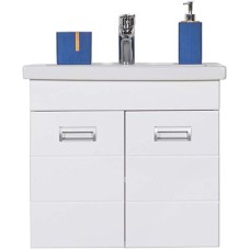 Тумба с раковиной Orange Таис 60 TP2-TUW+RA подвесная Белый глянец