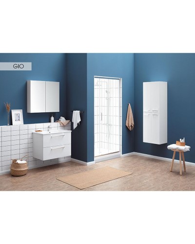 Тумба под раковину Dreja Gio 80 77.0103W подвесная Белый глянец