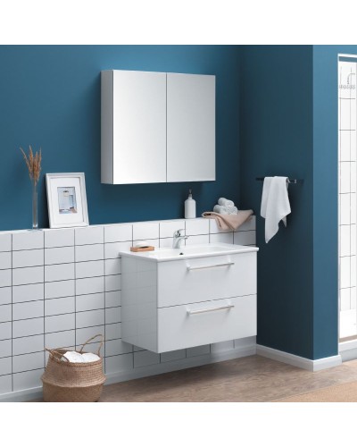 Тумба под раковину Dreja Gio 60 77.0101W подвесная Белый глянец