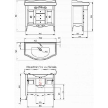 Тумба под раковину Migliore Bella 90 25931 Бежевая