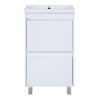 Алиса - 50 тумба 1 ящ. напольная белая эмаль / раковина