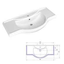 Жардин -105 Тумба прямая светло-бежевая / раковина