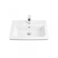 Адель - 60 Тумба прямая белая эмаль / раковина