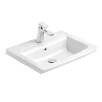 Адель - 60 Тумба прямая белая эмаль / раковина