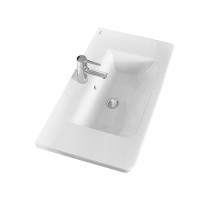 Адель - 70 Тумба прямая белая эмаль / раковина