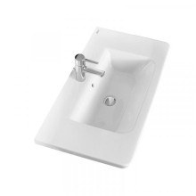 Адель - 70 Тумба прямая белая эмаль / раковина