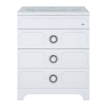 Лейла - 70 Тумба с 3 ящ. белая / раковина
