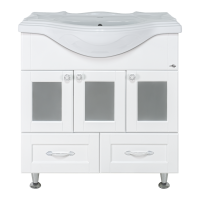 Латте - 85 тумба с 2 ящ. БЕЛАЯ эмаль / раковина