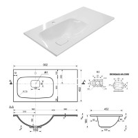 Купер - 90 Тумба напольная с Б/К левая белая / раковина