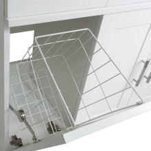 Купер - 90 Тумба напольная с Б/К правая белая / раковина